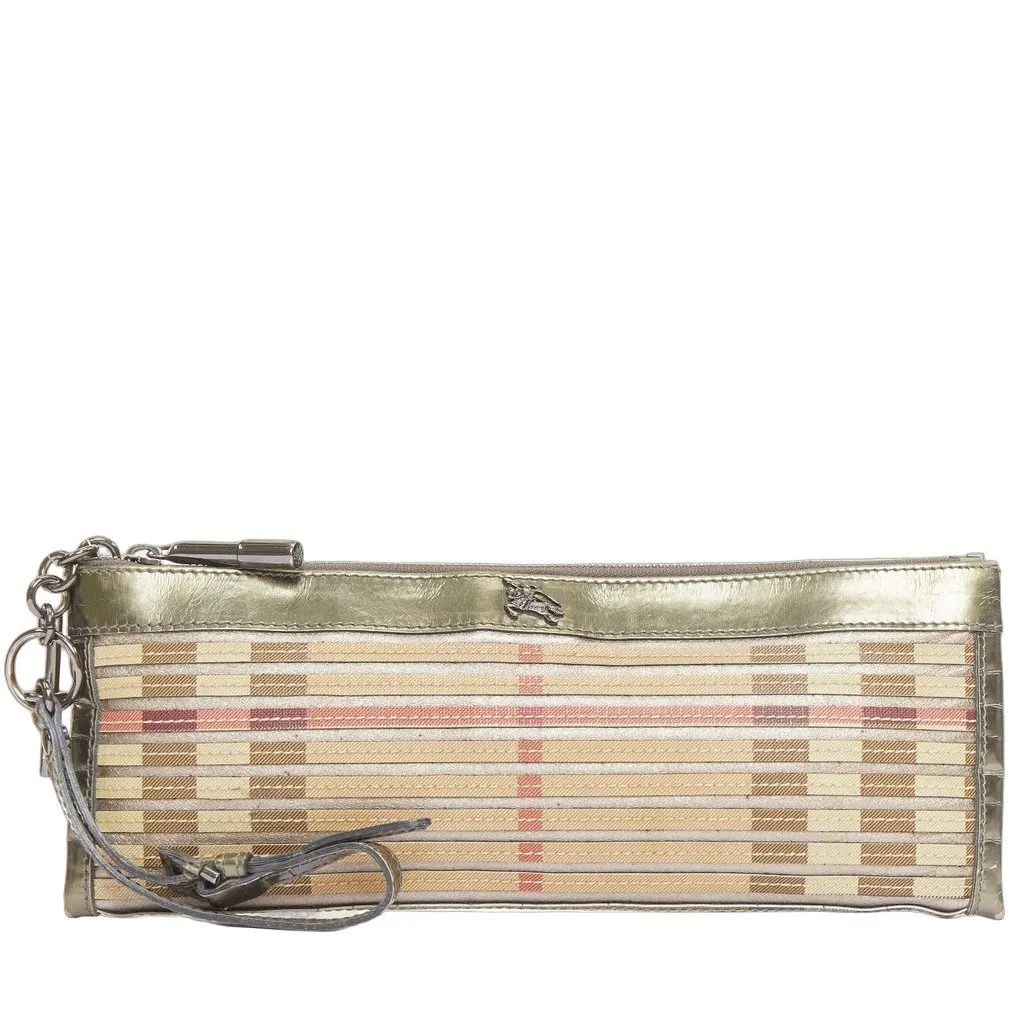 Burberry Nova Check Beige Leather Fair - Front View