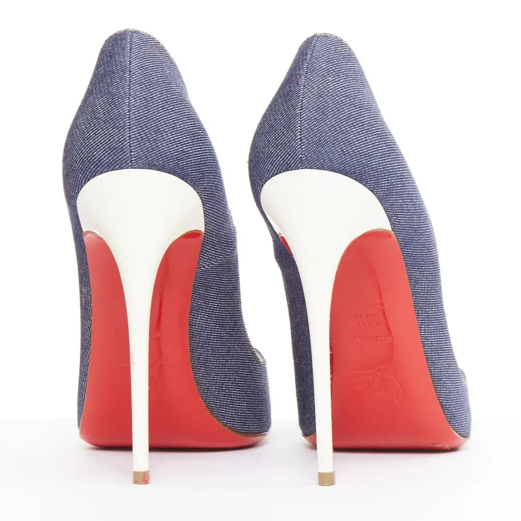Christian Louboutin So Kate 120 Blue Denim Fair - Box View