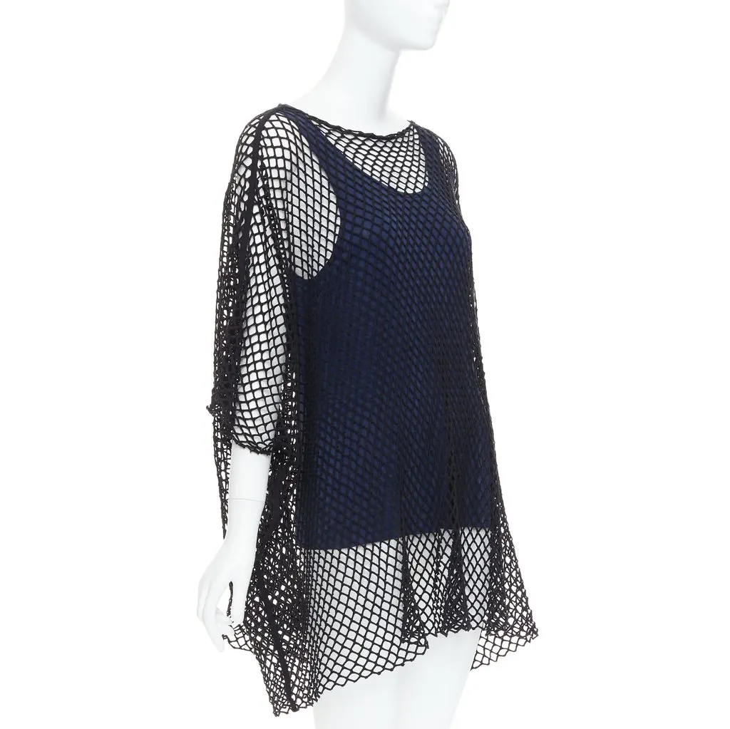 Maison Margiela Mesh Layered Tank Navy Very good - Inside View