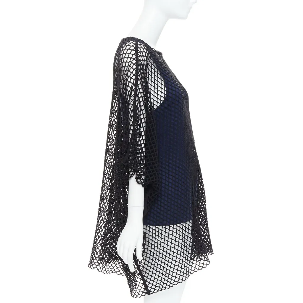 Maison Margiela Mesh Layered Tank Navy Very good - Model View