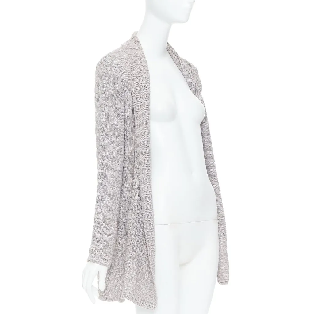 Helmut Lang Long Sleeve Cardigan Beige Linen Very good - Inside View