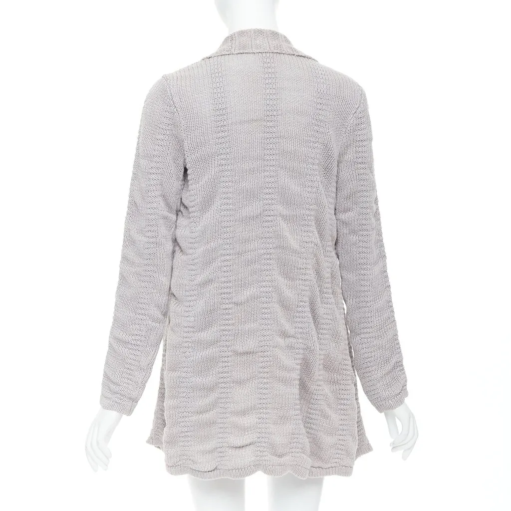 Helmut Lang Long Sleeve Cardigan Beige Linen Very good - Box View