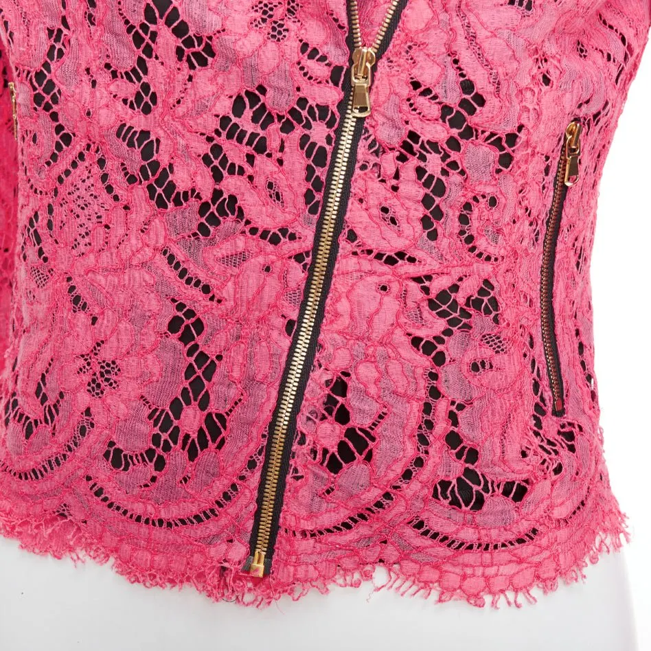 MSGM Pink Biker Jacket Pink Very good - Back View