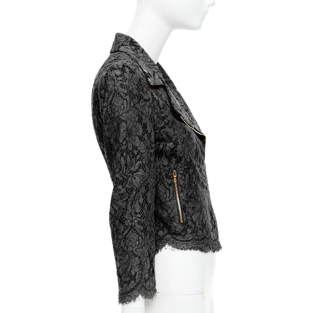 MSGM Black Biker Jacket Black Very good - Box View