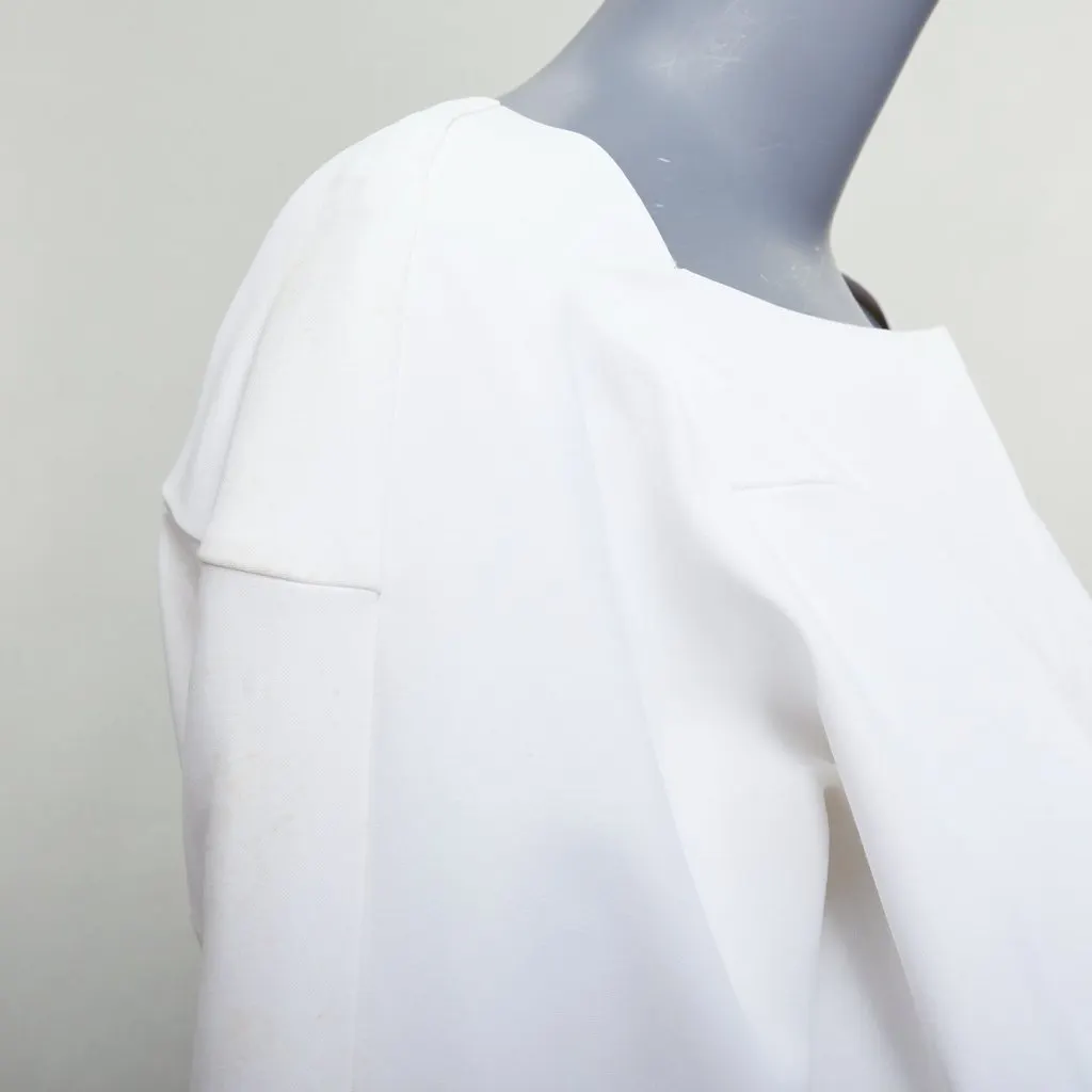 Chloé White Cropped Jacket Ecru Cotton Fair - Back View