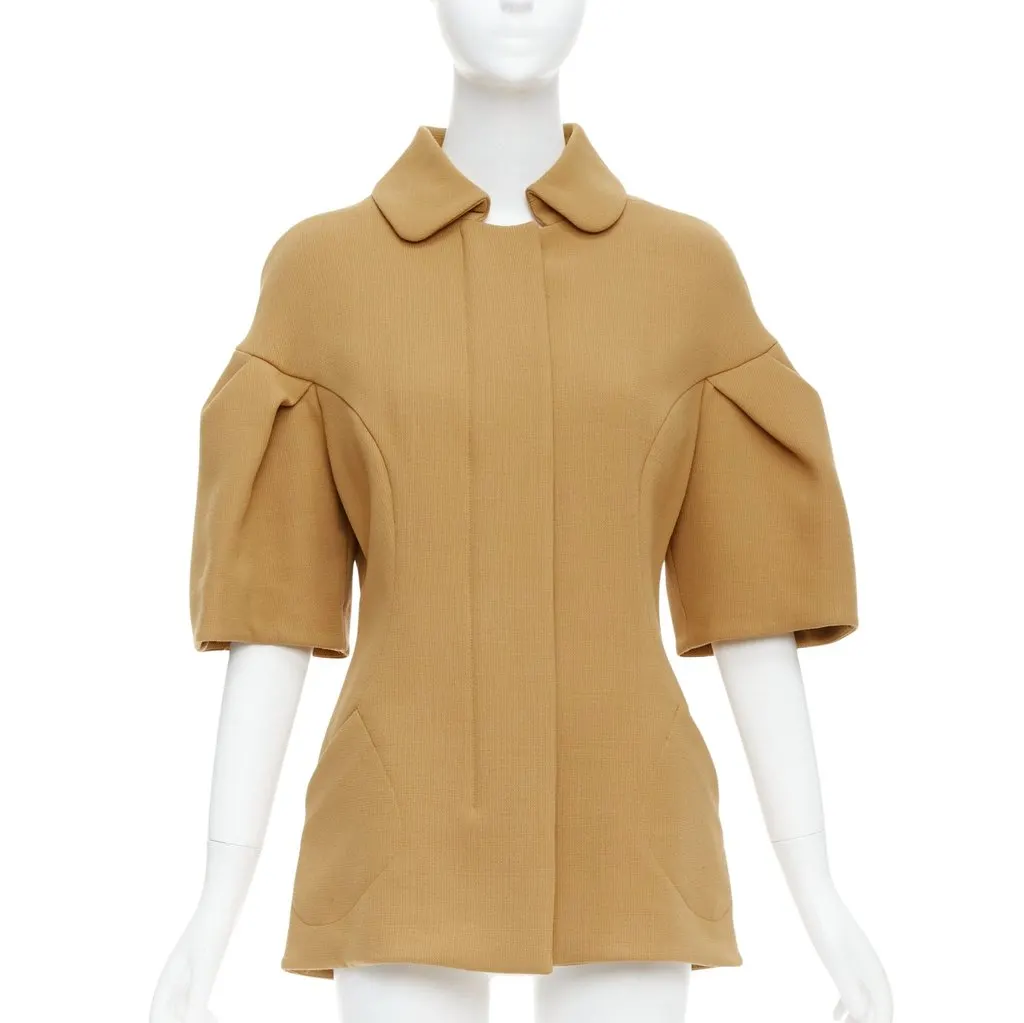 Marni Camel Puff Coat Camel Wool Very good - Front View