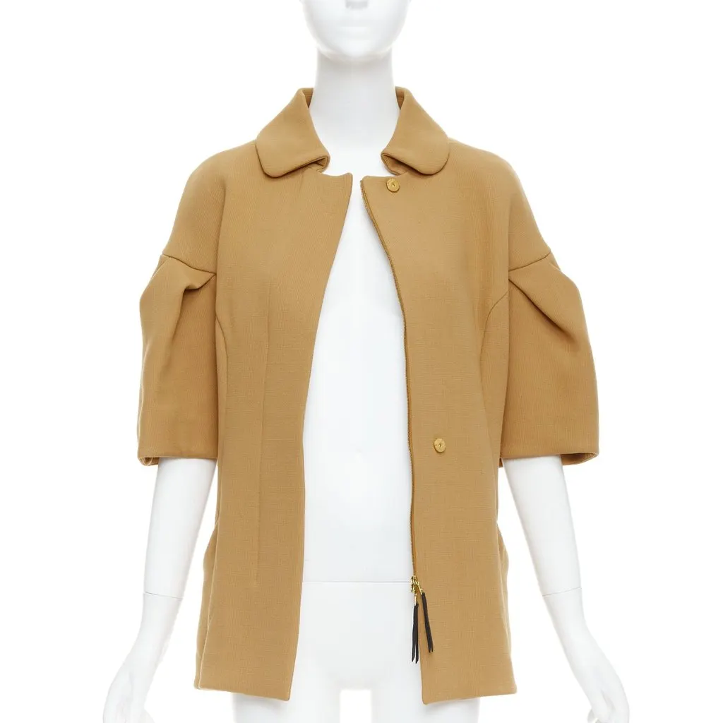Marni Camel Puff Coat Camel Wool Very good - Inside View