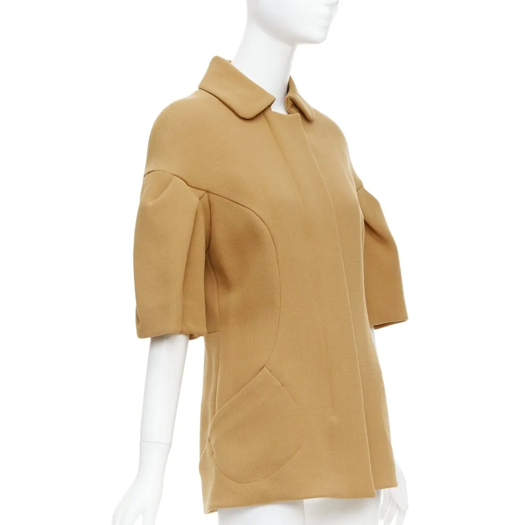 Marni Camel Puff Coat Camel Wool Very good - Model View