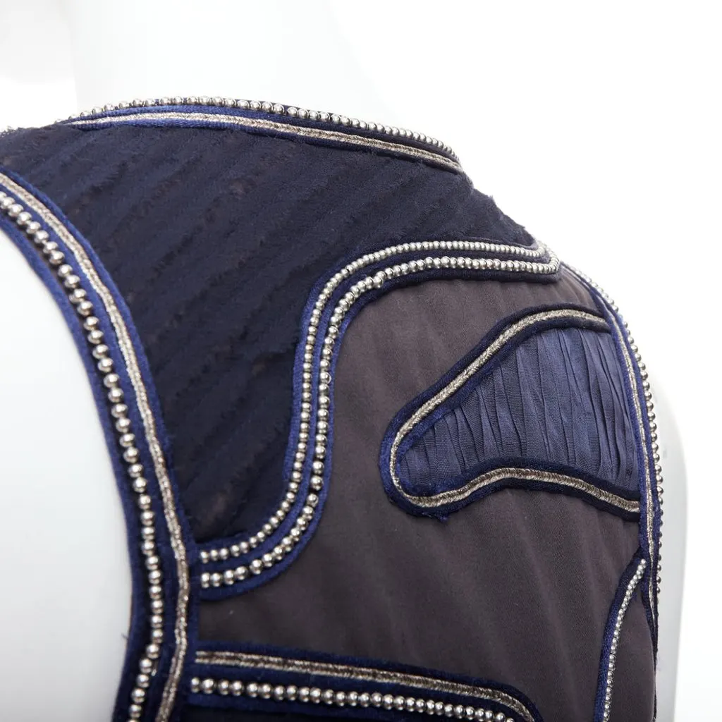 3.1 Phillip Lim Blue Studded Vest Blue Very good - Back View