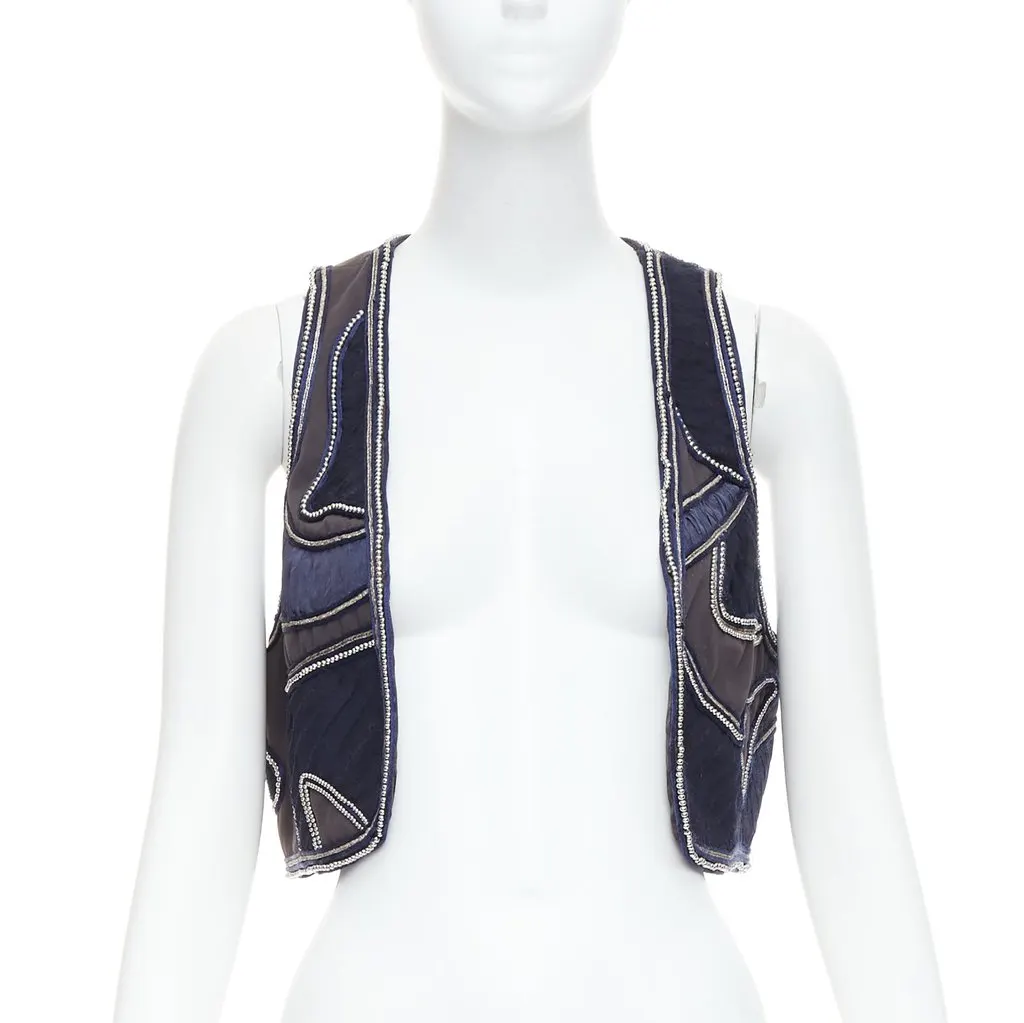 3.1 Phillip Lim Blue Studded Vest Blue Very good - Inside View