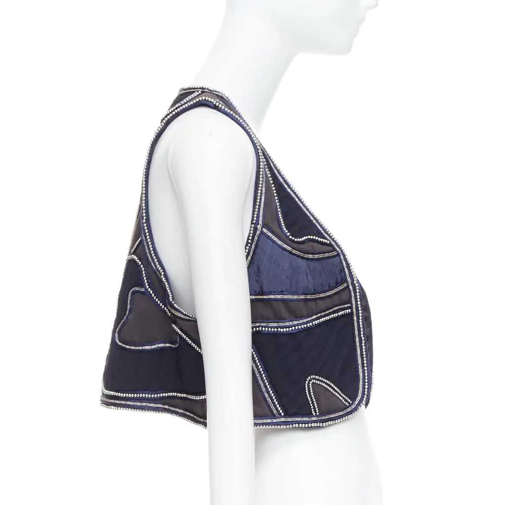 3.1 Phillip Lim Blue Studded Vest Blue Very good - Model View