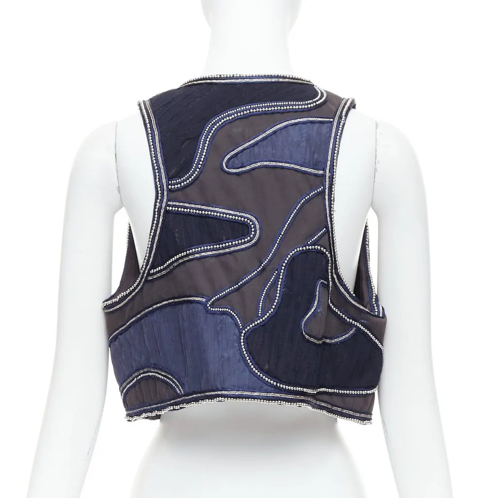 3.1 Phillip Lim Blue Studded Vest Blue Very good - Box View