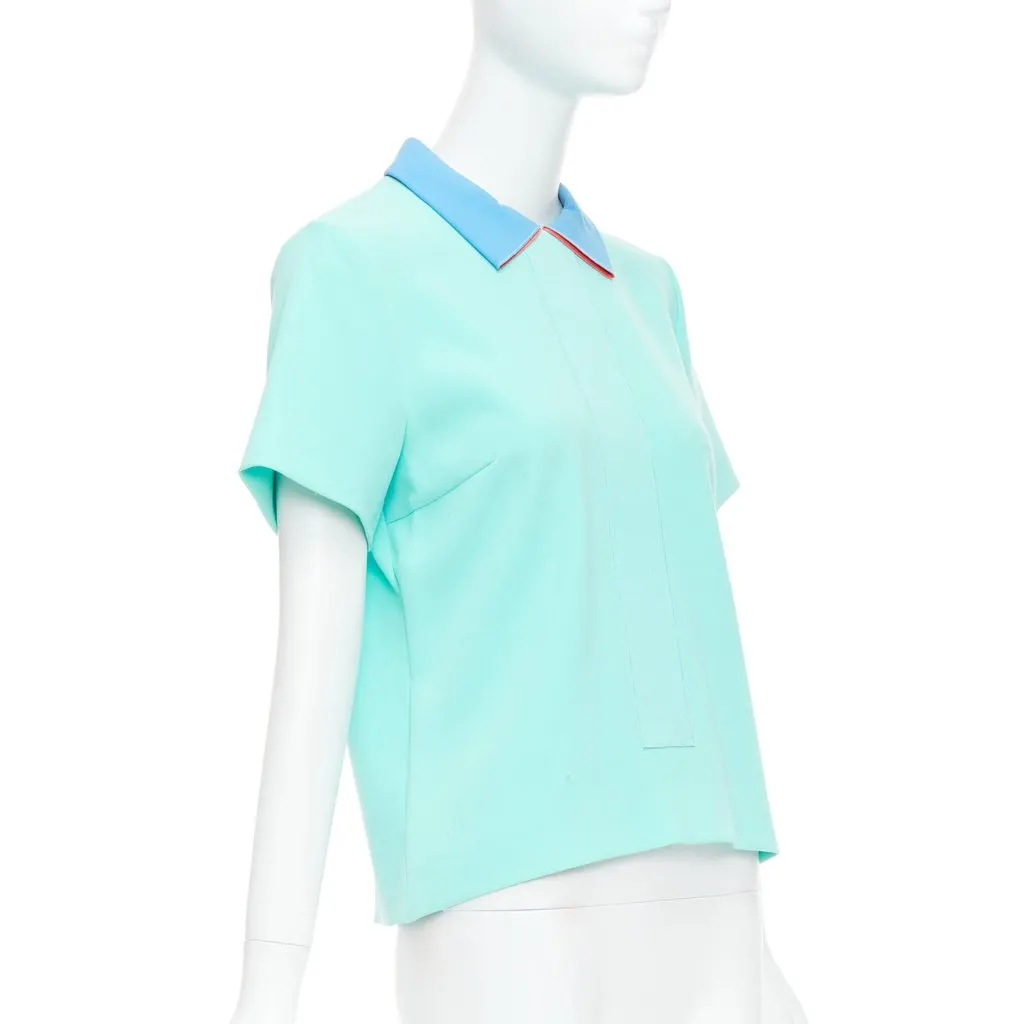Roksanda Darted Colorblock Shirt Blue Polyester Fair - Inside View