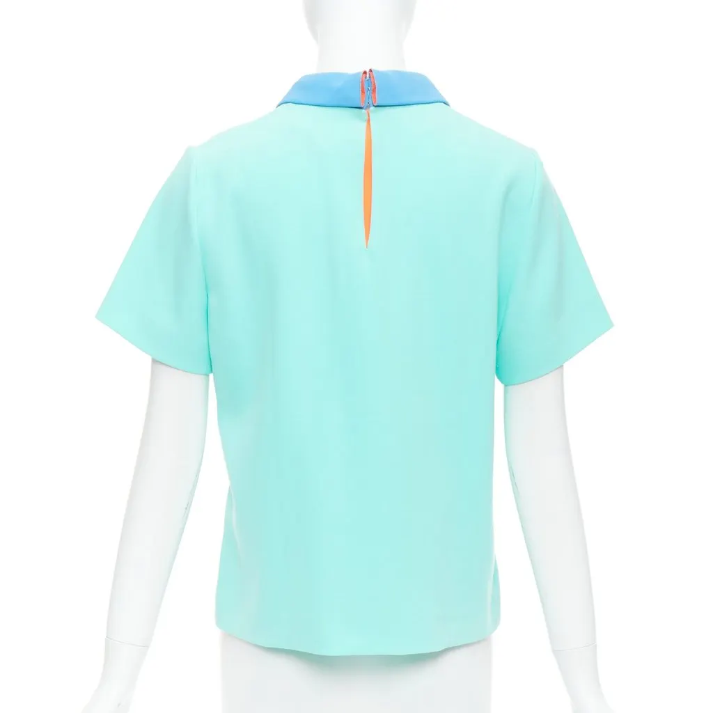 Roksanda Darted Colorblock Shirt Blue Polyester Fair - Box View