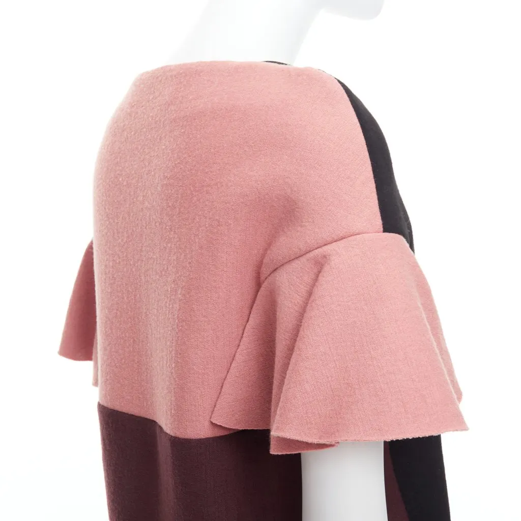Marni Ruffle Sleeve Tunic Pink Wool Good - Back View
