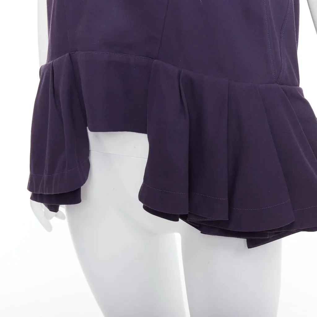 Marni Hi-Low Tunic Top Purple Cotton Good - Back View