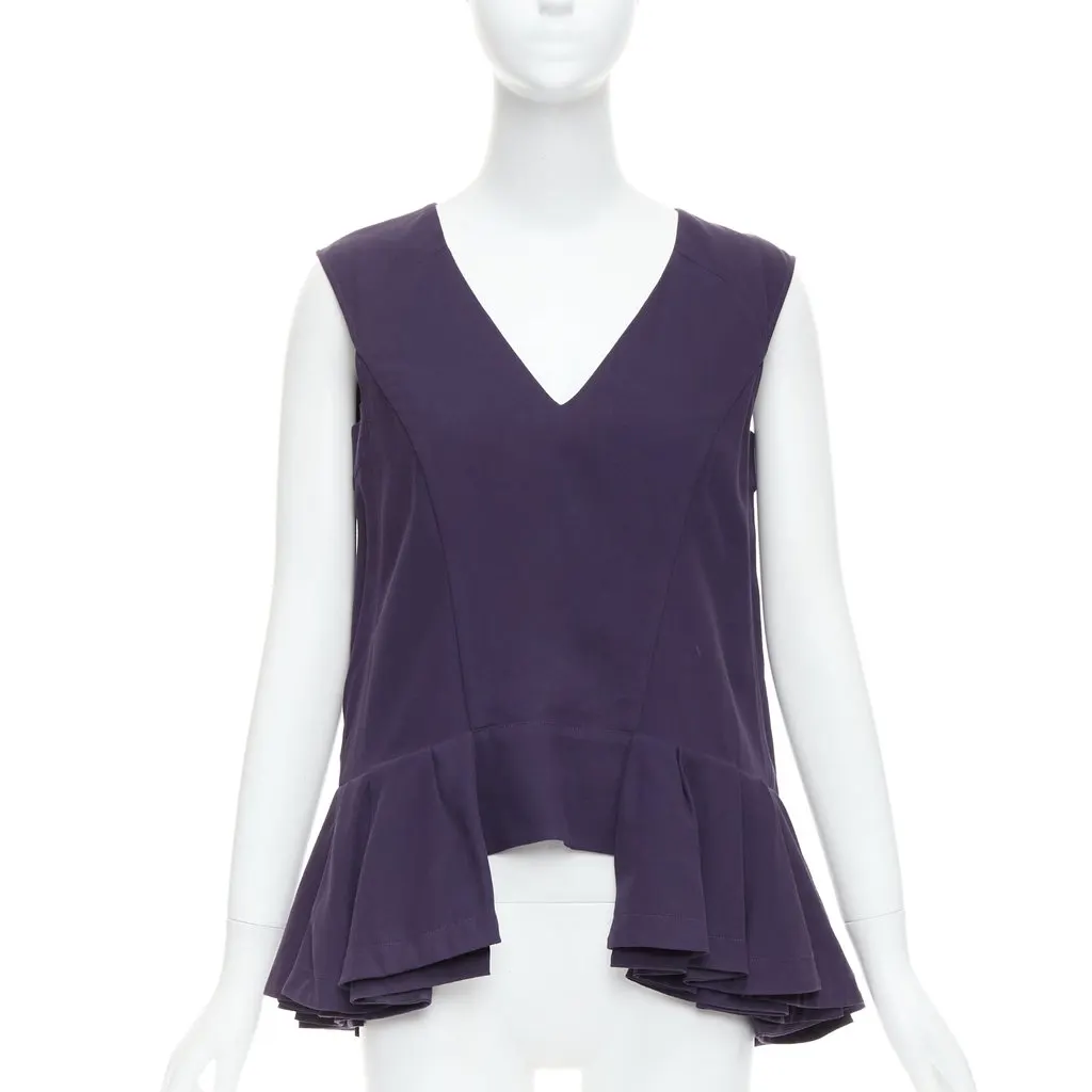 Marni Hi-Low Tunic Top Purple Cotton Good - Inside View
