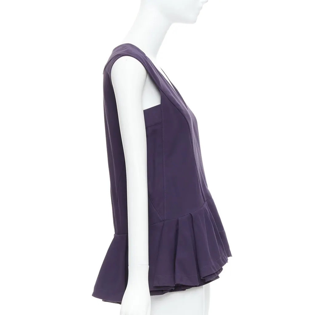 Marni Hi-Low Tunic Top Purple Cotton Good - Model View