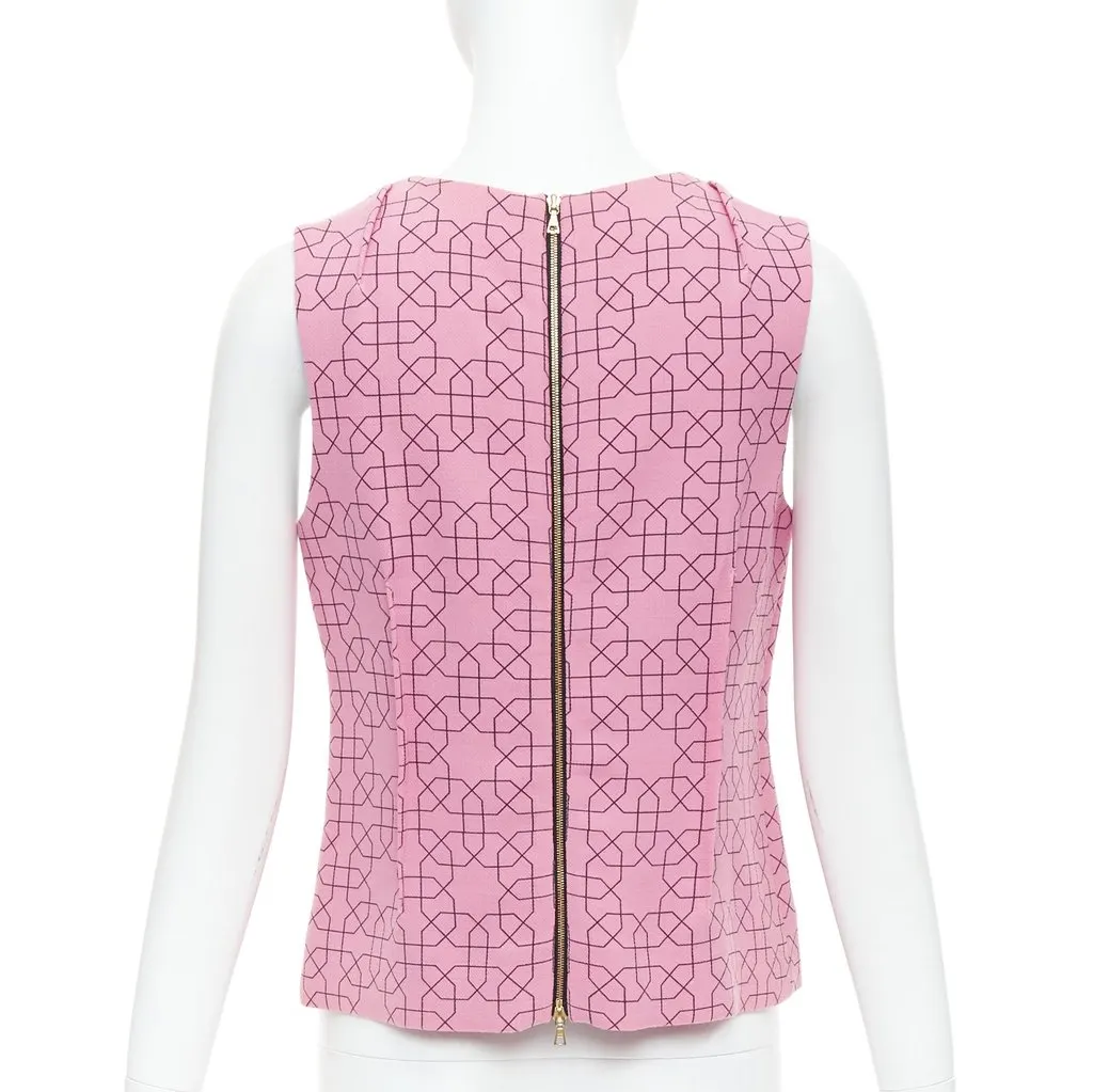 Marni Jewel Collar Vest Pink Wool Very good - Box View
