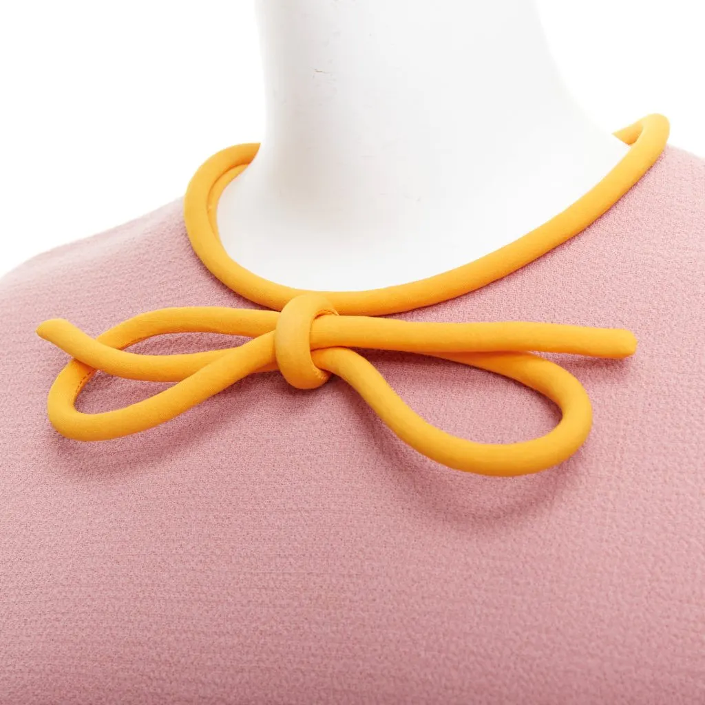 Roksanda Bow Front Top Pink Wool Good - Back View