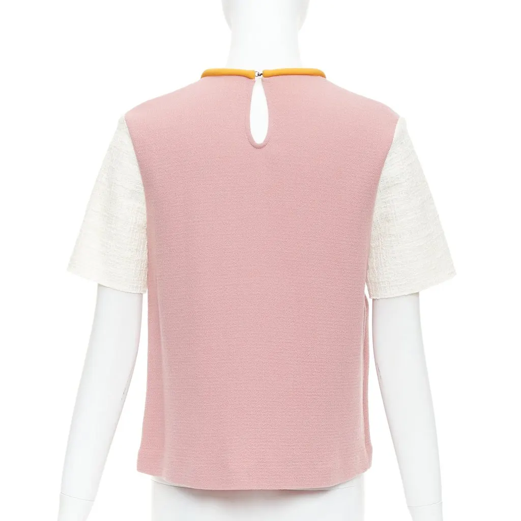 Roksanda Bow Front Top Pink Wool Good - Box View