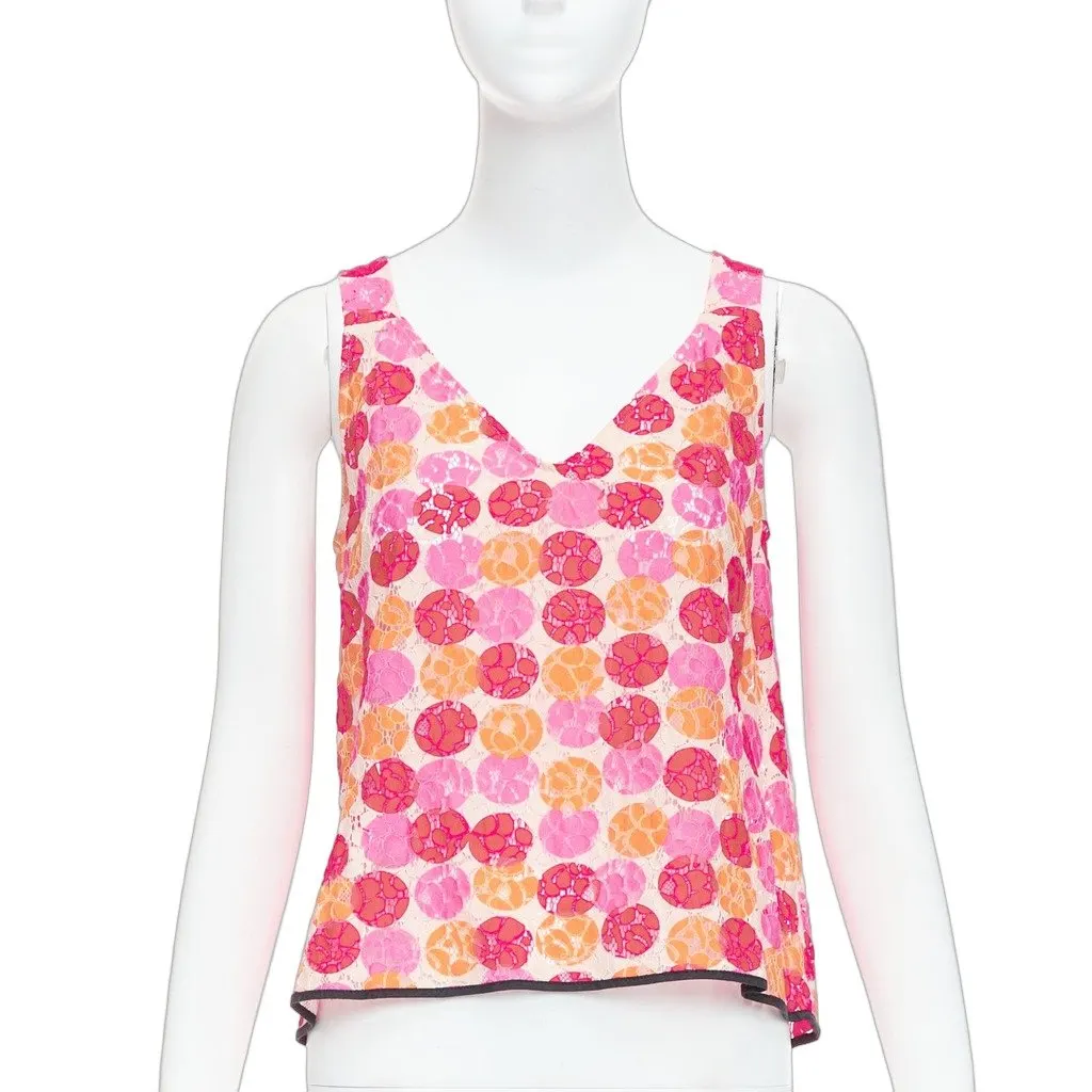 Marni Dot Print Tank Pink Cotton Very good - Front View