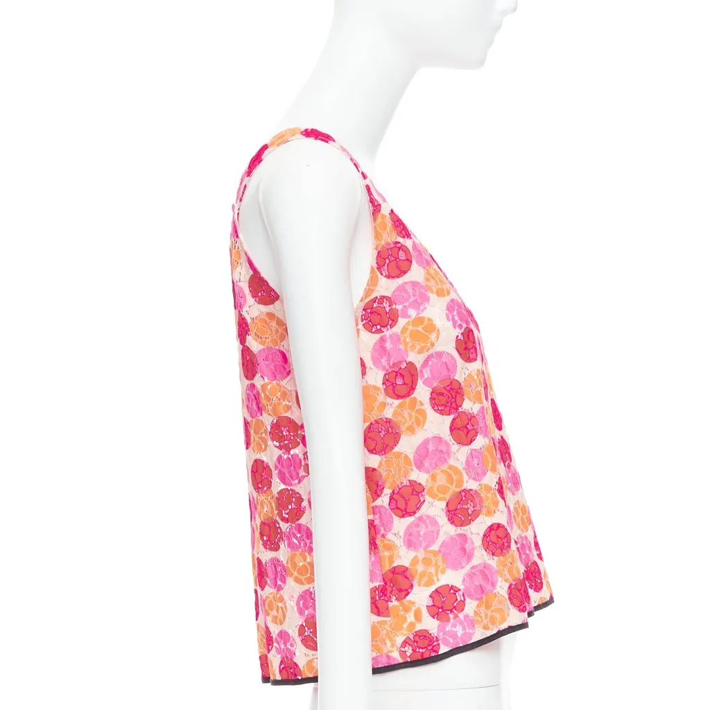 Marni Dot Print Tank Pink Cotton Very good - Model View