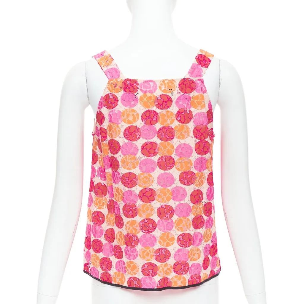 Marni Dot Print Tank Pink Cotton Very good - Box View