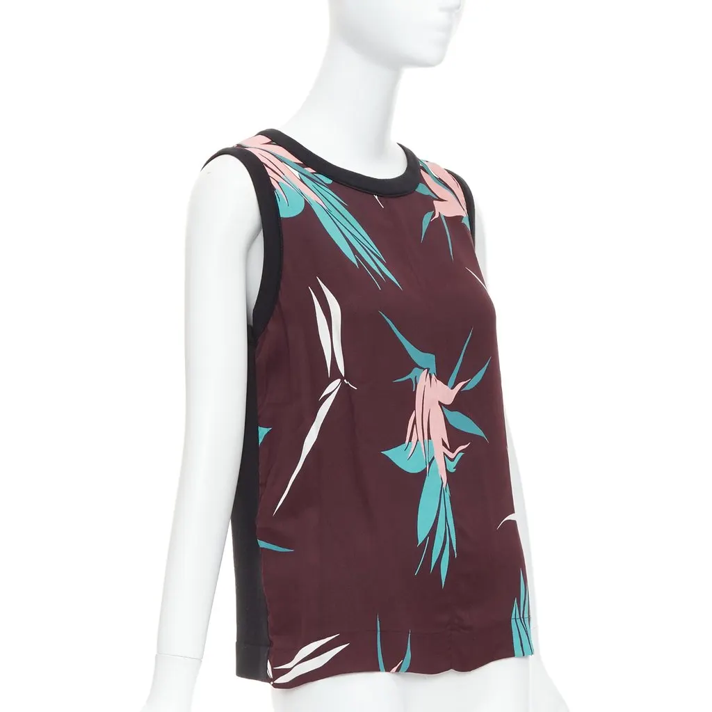 Marni Tropical Floral Tank Brown Cotton Very good - Inside View