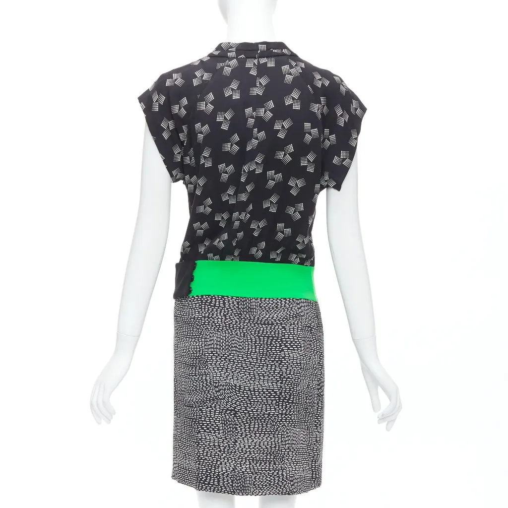 Diane von Furstenberg Multi Silk Wrap Dress Green Silk Very good - Box View