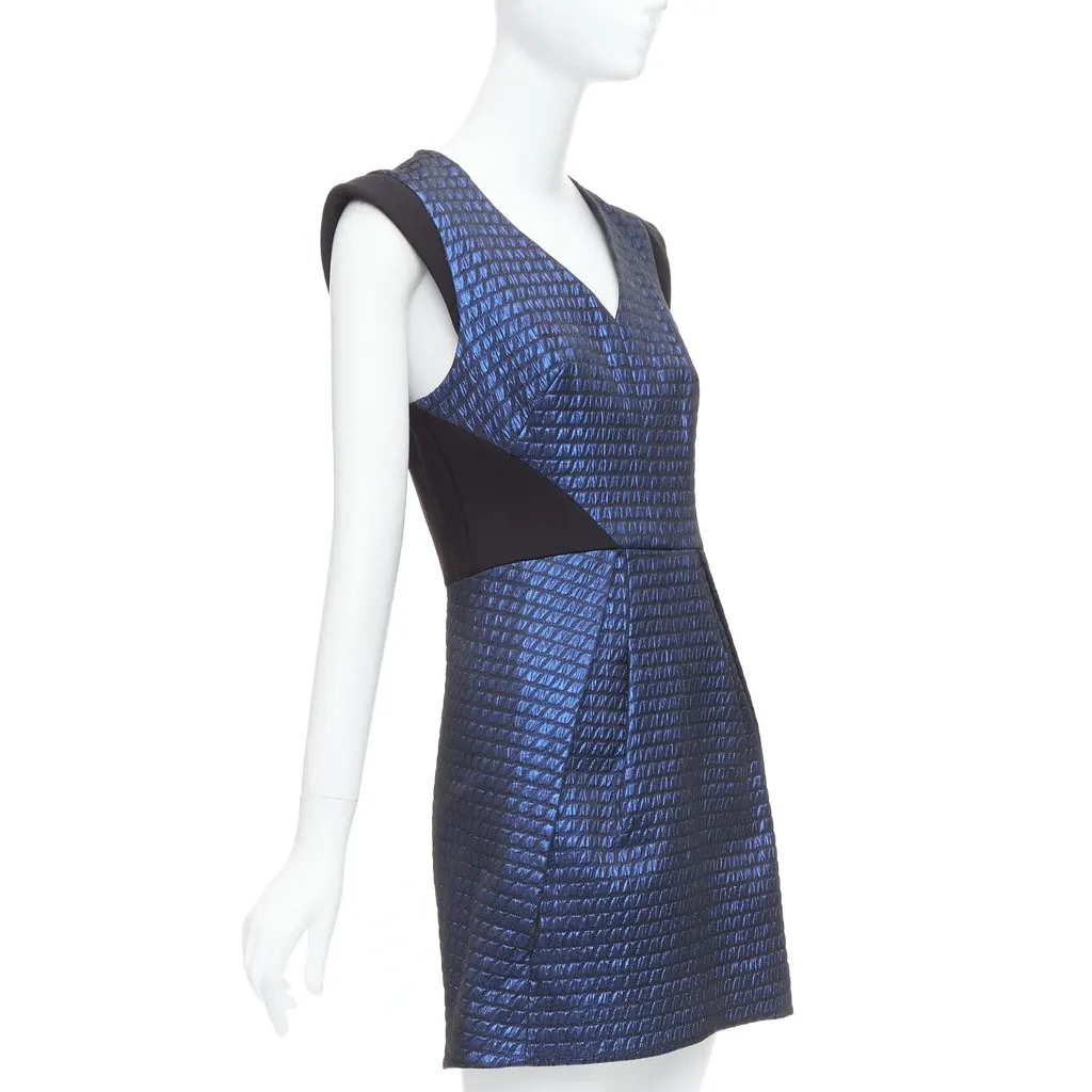 Tibi Lurex Jacquard Dress Black Polyester Very good - Inside View