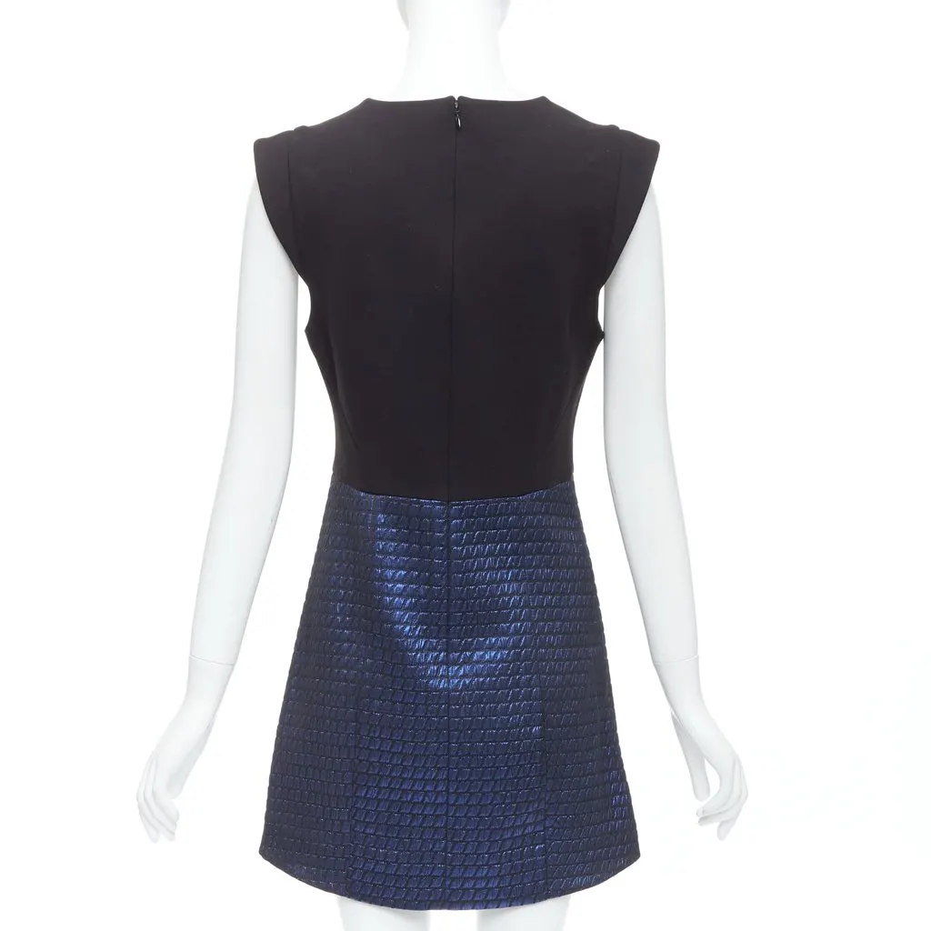 Tibi Lurex Jacquard Dress Black Polyester Very good - Box View