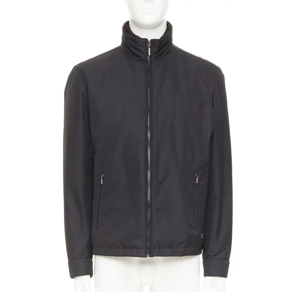 Brioni Black Polyester Coat Black Polyester Very good - Inside View