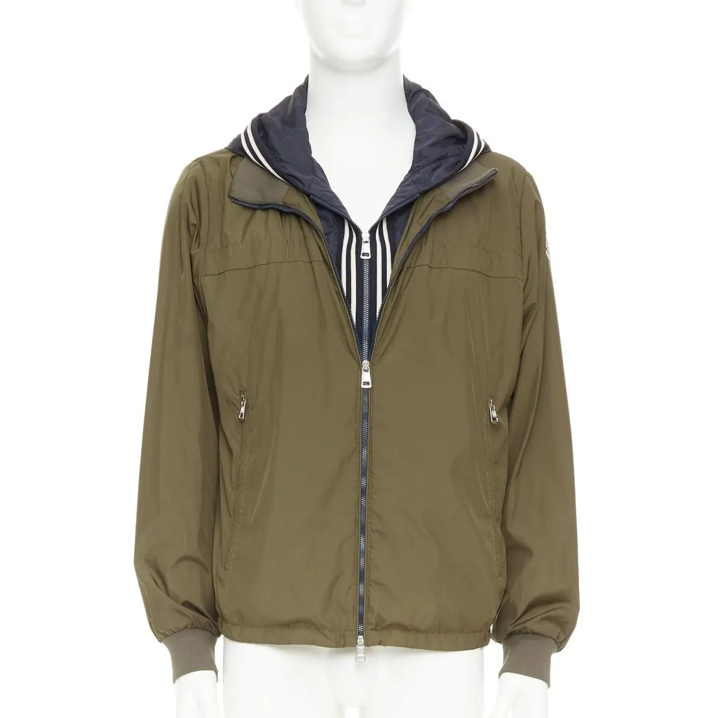 Moncler Albert Giubbotto Green Very good - Inside View