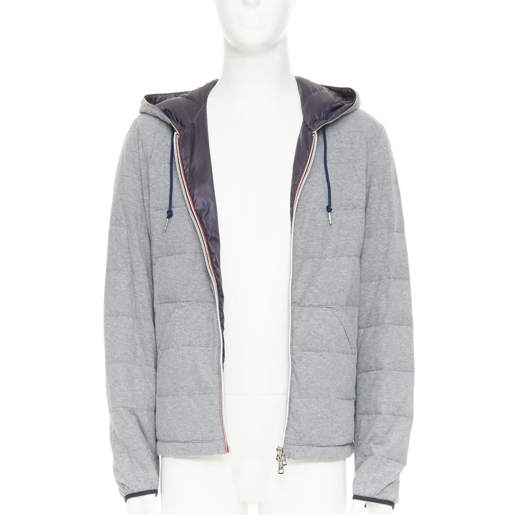 Moncler Lefort Giubbotto Grey Cotton Very good - Inside View