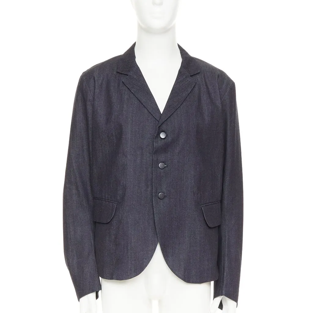CHRISTOPHE NEMETH Blue Cotton Jacket Blue Cotton Very good - Front View