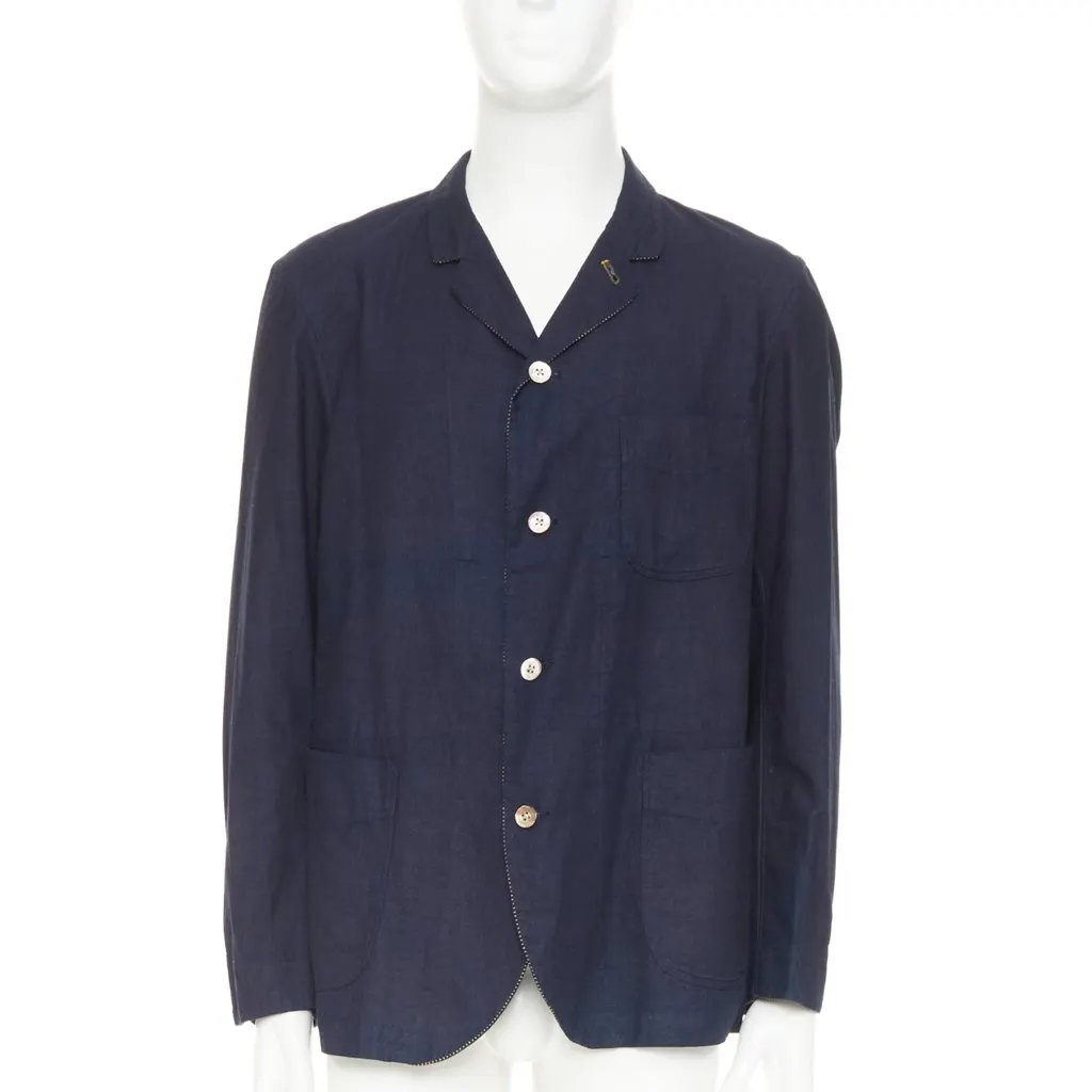 45RPM Blue Cotton Jacket Blue Cotton Very good - Front View