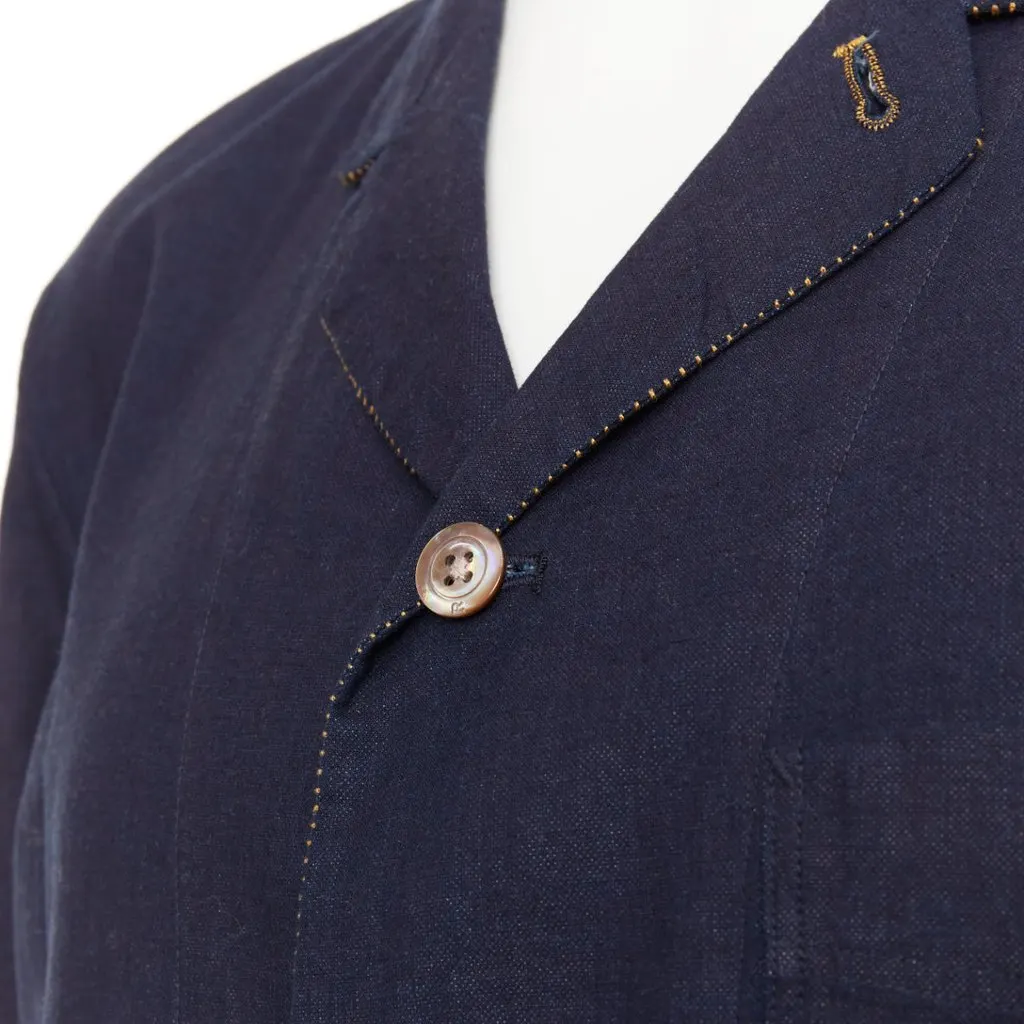 45RPM Blue Cotton Jacket Blue Cotton Very good - Back View