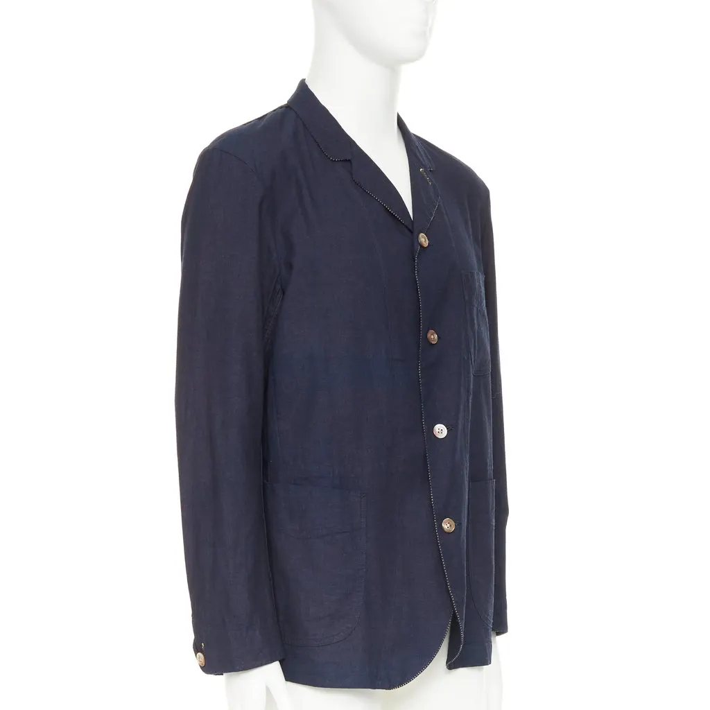 45RPM Blue Cotton Jacket Blue Cotton Very good - Inside View