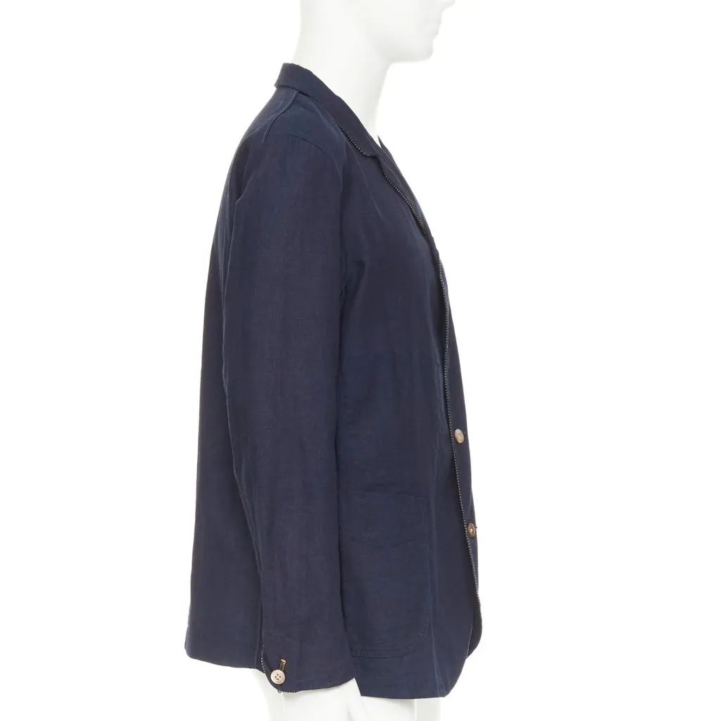 45RPM Blue Cotton Jacket Blue Cotton Very good - Model View