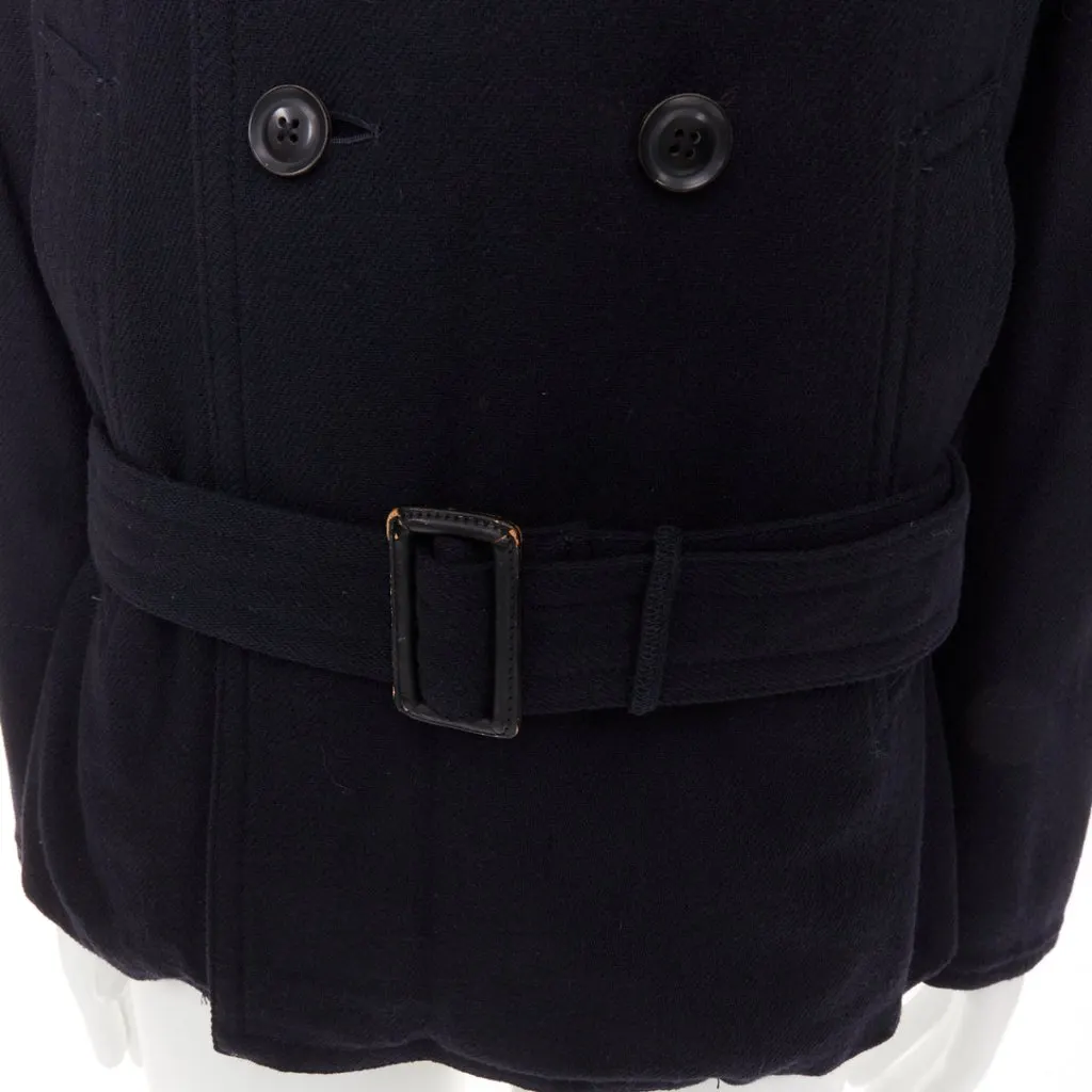 Yohji Yamamoto Black Wool Jacket Black Wool Good - Back View
