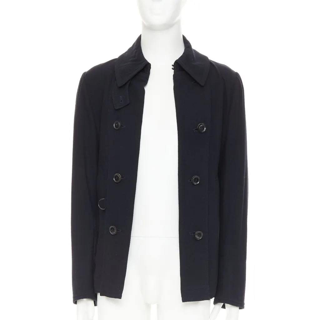Yohji Yamamoto Black Wool Jacket Black Wool Good - Inside View