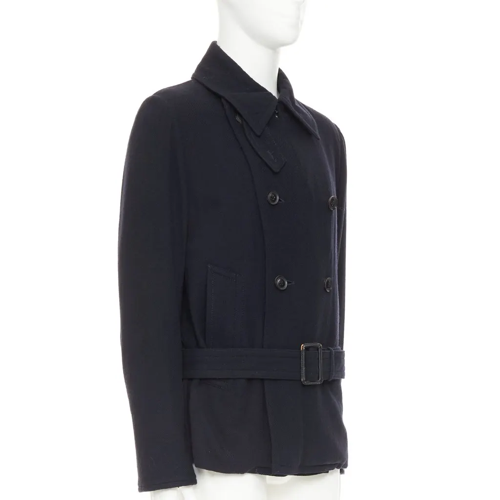 Yohji Yamamoto Black Wool Jacket Black Wool Good - Model View