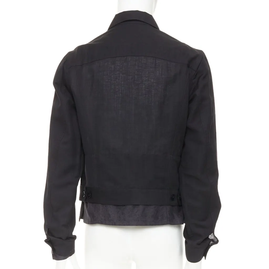 Yohji Yamamoto Black Wool Jacket Black Wool Very good - Box View