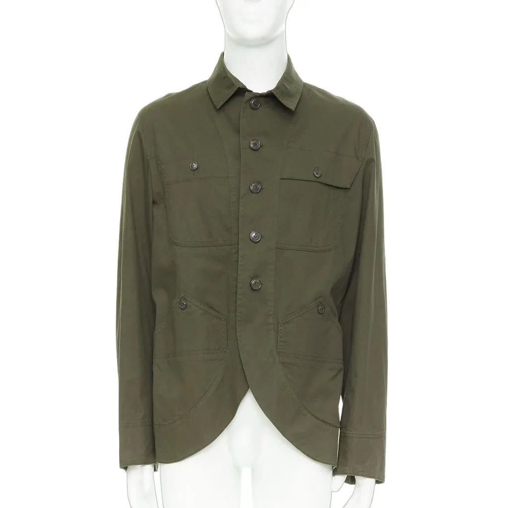 Y-3 Green Cotton Jacket Green Cotton Very good - Front View