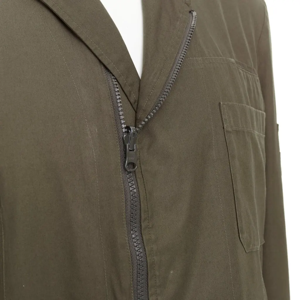 Yohji Yamamoto Green Cotton Jacket Green Cotton Fair - Back View