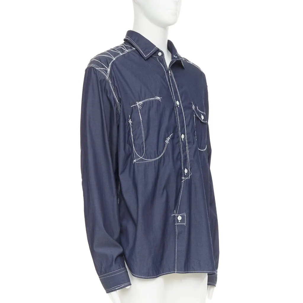 Junya Watanabe Navy Cotton Top Navy Cotton Never worn, with tag - Inside View