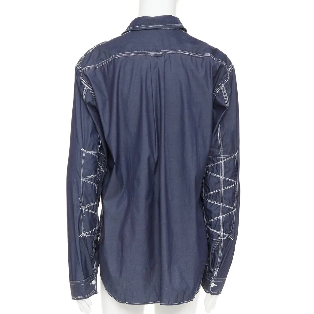 Junya Watanabe Navy Cotton Top Navy Cotton Never worn, with tag - Box View