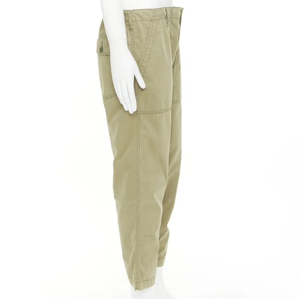 Comme des Garçons Khaki Cotton Trouser Khaki Cotton Very good - Model View