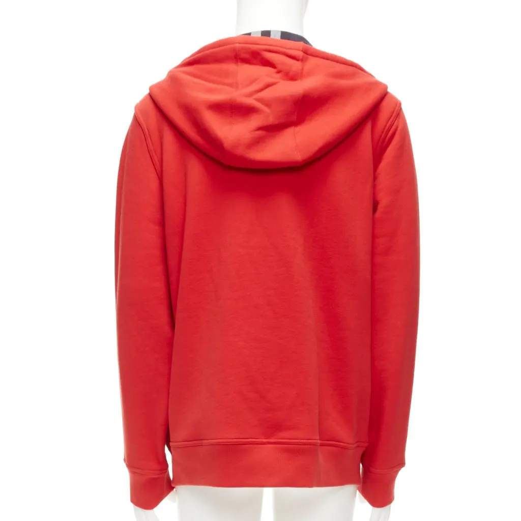 Burberry House Check Hoodie Red Cotton Fair - Box View